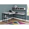 Monarch Specialties Computer Desk, Home Office, Corner, Storage Drawers, L Shape, Work, Laptop, Metal, Grey, Black I 7160 - alternate 3